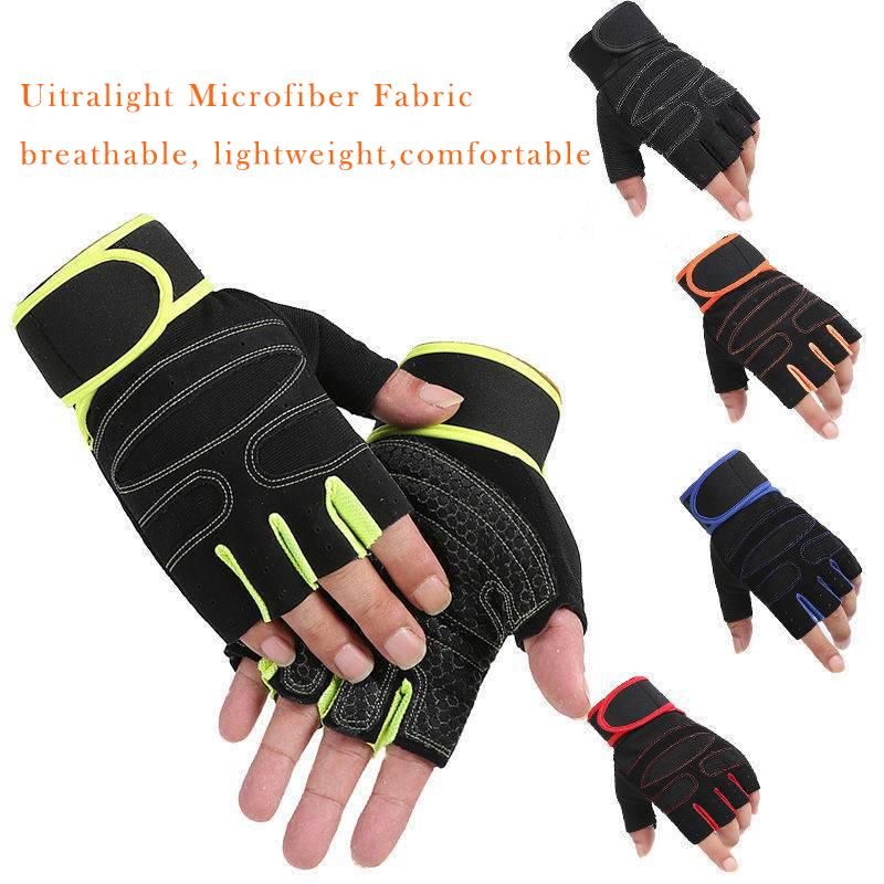 Durable And Safe Gym Gloves For Men Women Fitness Weight Lifting Wristband Gloves Body Building Training Sports Exercise Cycling Glove Shockproof