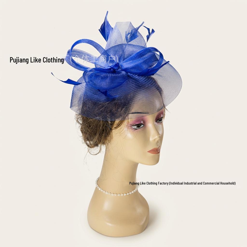 Elegant Feather Bridal Fascinator for Tea Party or Derby