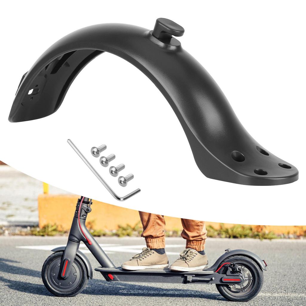 Uprgades Electric Scooter Rear Fender Splash Proof 4 Hole Mudguard Replacement Plastic Rear Fender for 8.5 Inch Scooters