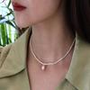 Natural Freshwater Pearl 925 Silver Necklace Collarbone Chain Jewelry Gift Sweet Temperament Niche Design Girl