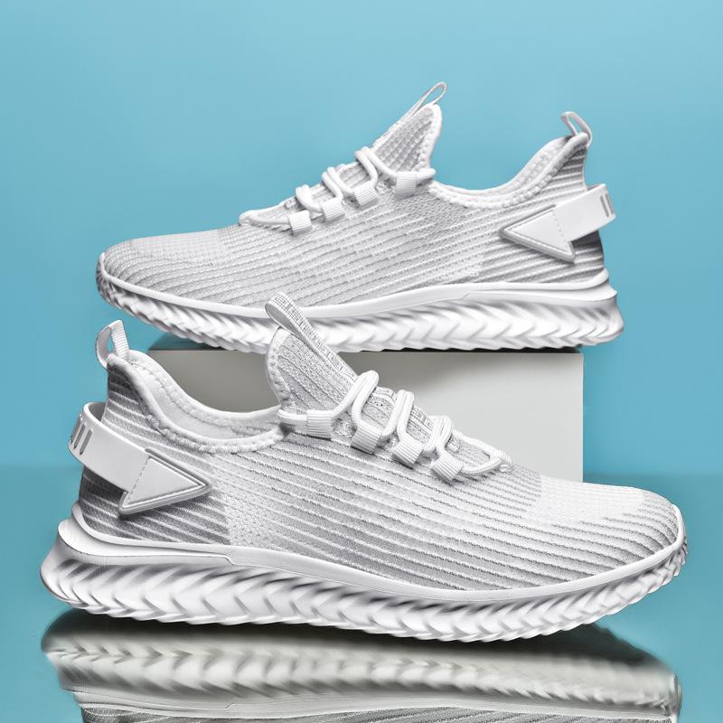Ultra-light Soft-soled Fly-woven Mesh Summer Breathable Socks Shoes Men's Mesh Shoes Large Size Trendy Versatile Sports and Leisure Men's Shoes