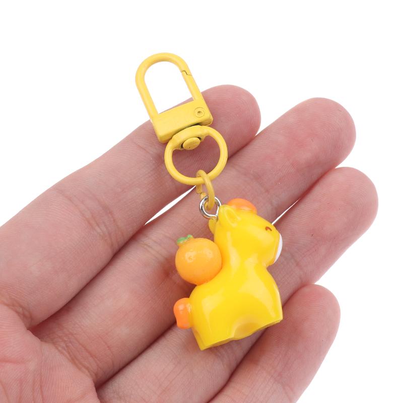 2026 Chinese  Year Mascot Horse Resin Keychain Decor Cartoon Cute Year Of The Horse Keyring Bag Pendant Gifts Accessory