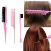 3pcs Styling Comb Set Teasing Comb Triple Teasing Comb Mouse Tail Comb Edge Brushing Hair Tail tool,Special for Real Hair Wigs