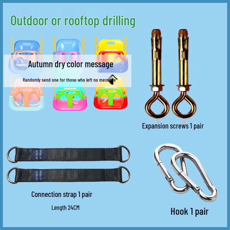 Children's Outdoor/Indoor Hanging Swing Chair with Rope and Single Bar
