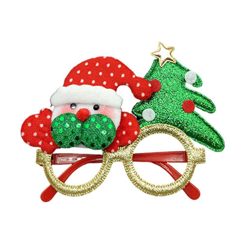 Weihnachts-Cartoon-Brillen - Geschenke für Erwachsene & Kinder, mit Weihnachtsmann, Schneemann und Geweih