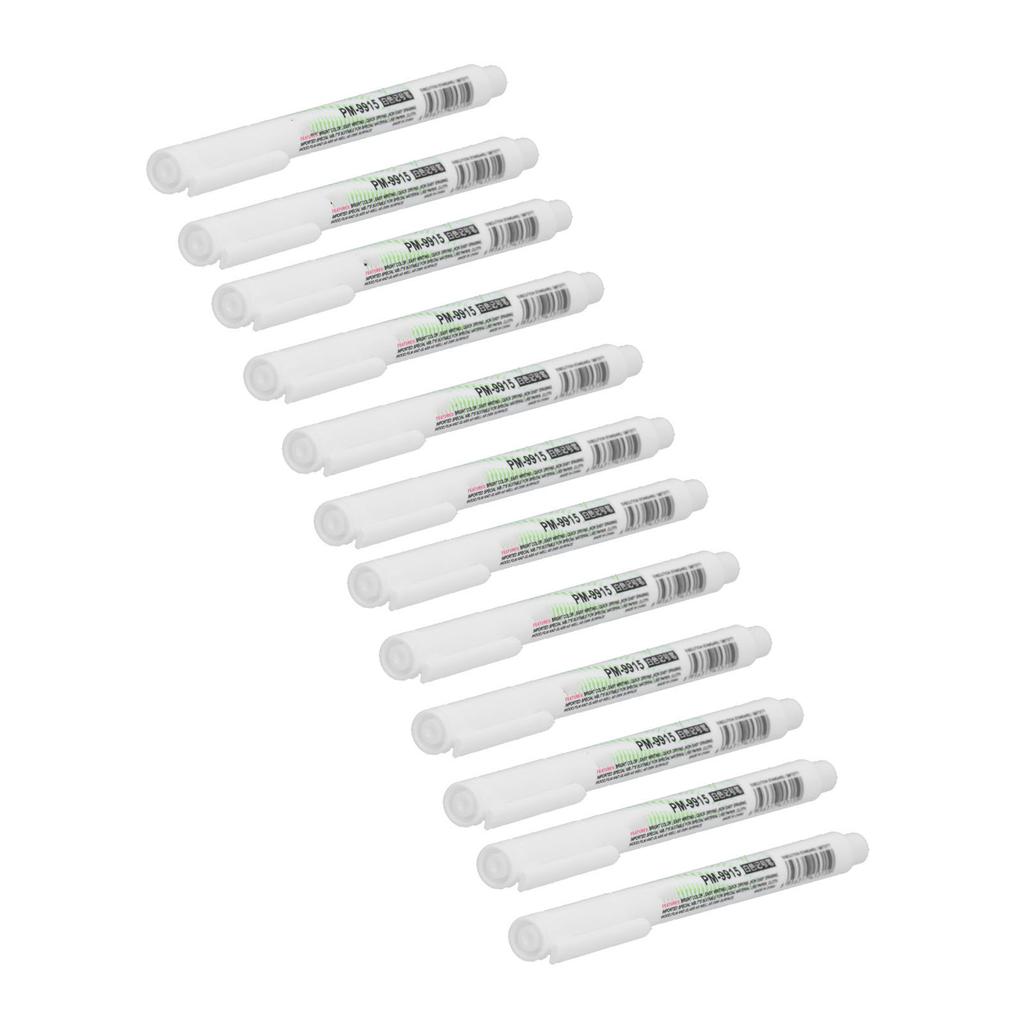 12 Pcs Marker Pens DIY Fine Nib Quick Drying White Drawing Pen Blackboard Marker