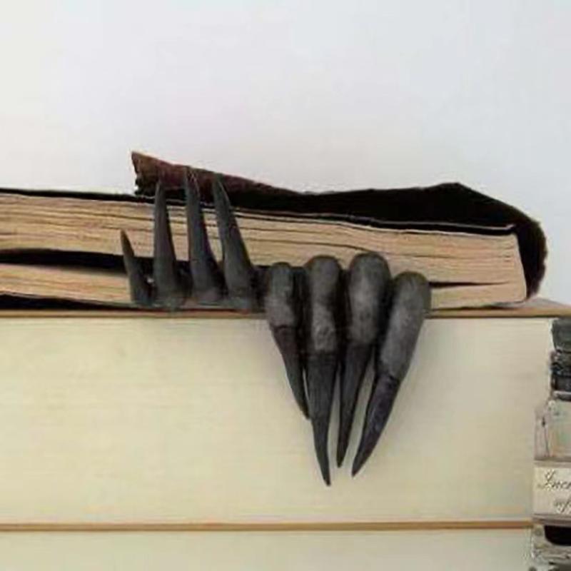 2026 Halloween Claw Bookmark Terrifying Devil Claw Office Desktop Decoration Resin Craft Ornament Home Decoration Gift
