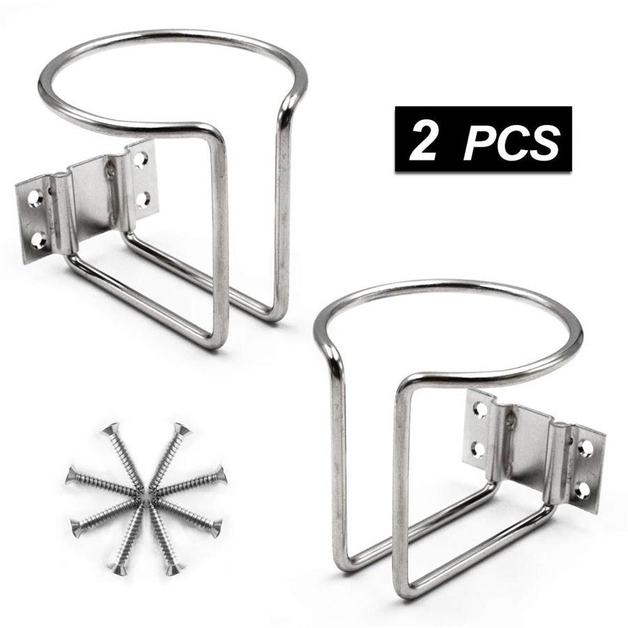 2 Stainless Steel Boat Ring Cup Drink Holder For Marine Yacht Truck RV world cup