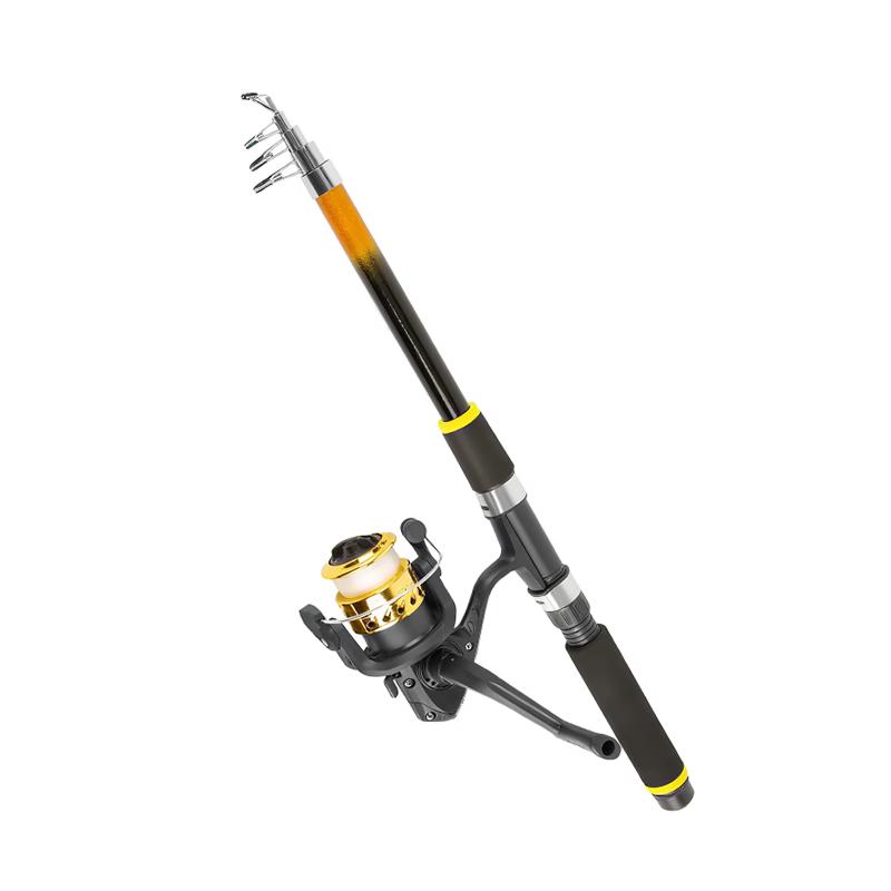 Lingpan Master 1.8m Telescopic Fiberglass Lure Fishing Rod Set