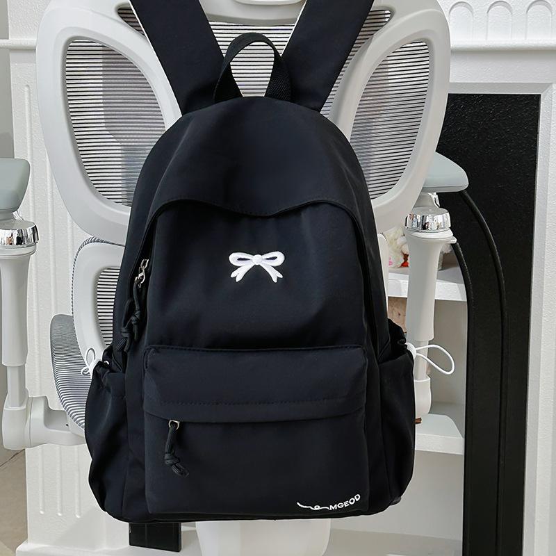 Schoolbag Japanese ins Solid Color Simple Backpack High Value Campus Lightweight Junior High School Student Versatile School Bag Backpack
