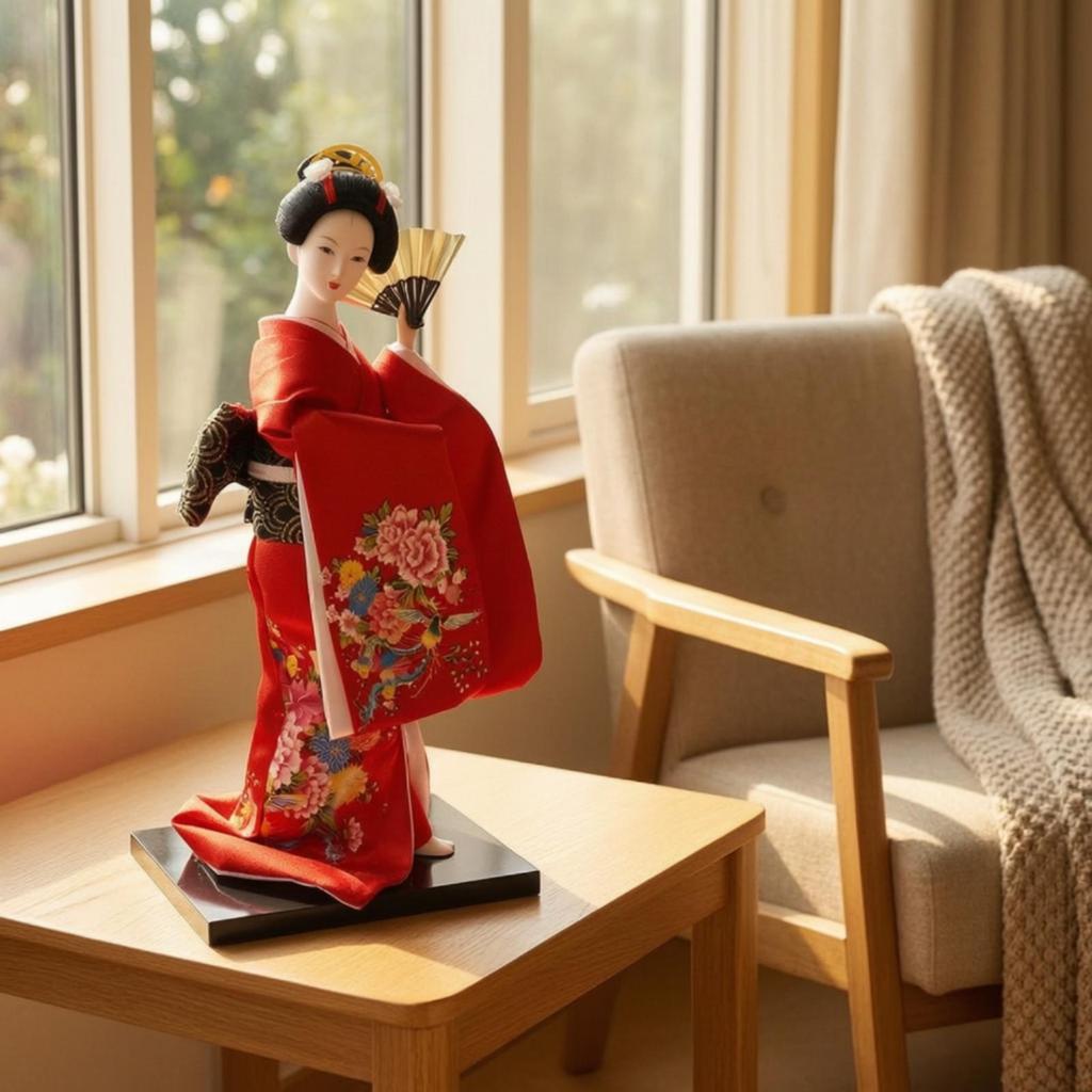 Geisha Doll Japanese Decoration Ornamental for Collectors