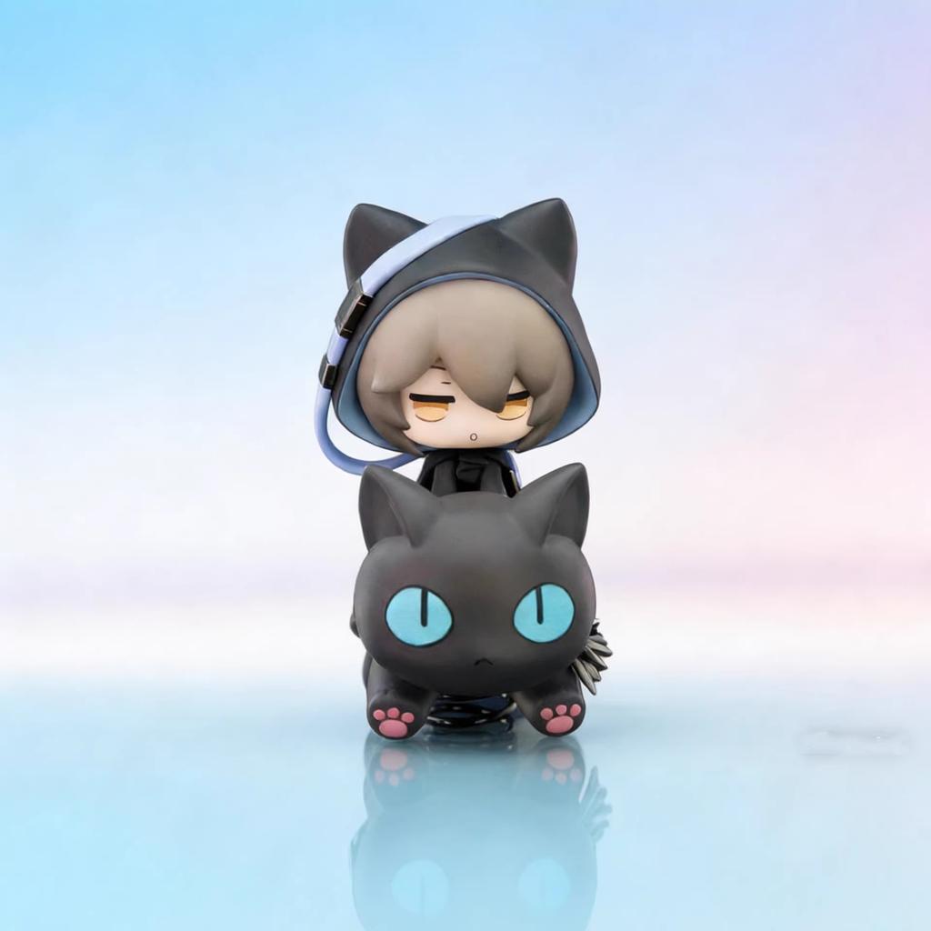 Anime Bobblehead Arknights Q Cute Cat Figure Car Dashboard Decor Desk Ornament Spring Base Game Character Car Interior Accessory
