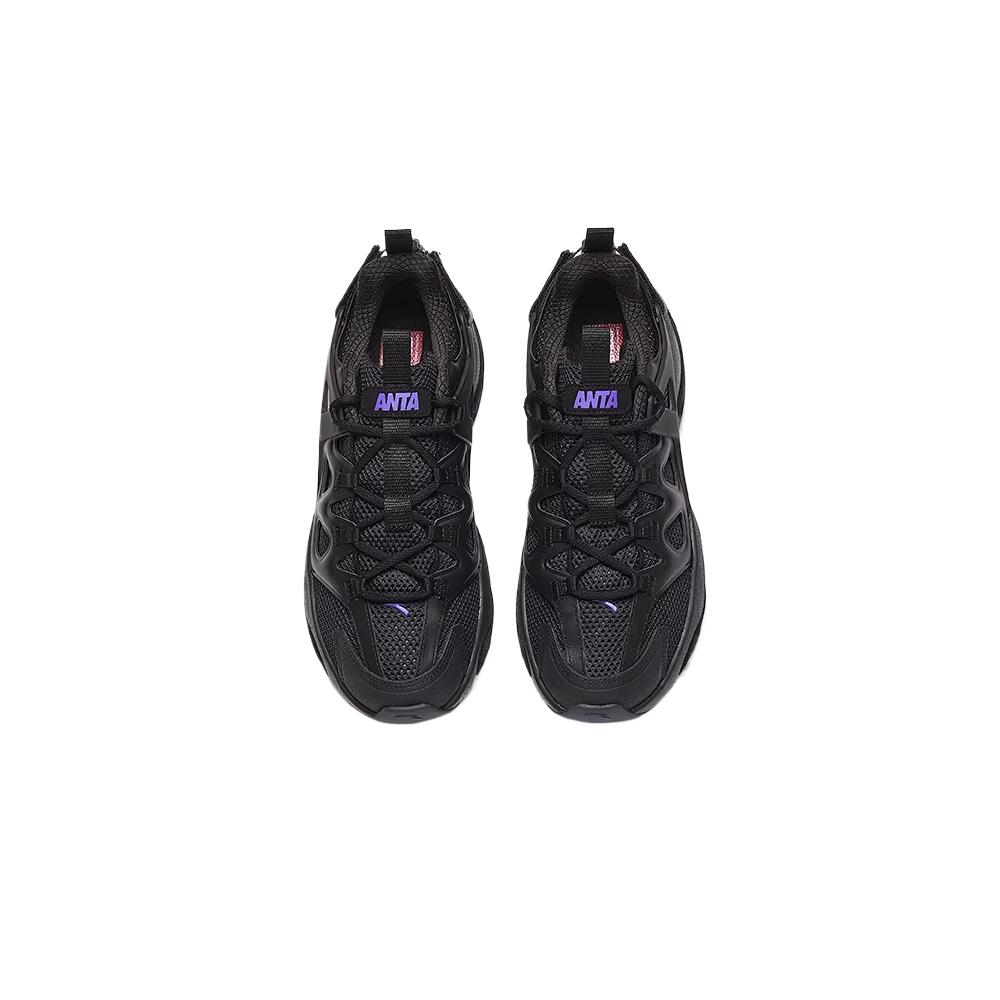 Anta Light Flow Fabric Leather Synthetic Leather Lifestyle Round Toe Solid Color Low Top Hiking Shoes Men Hiking Shoes 112628805-6