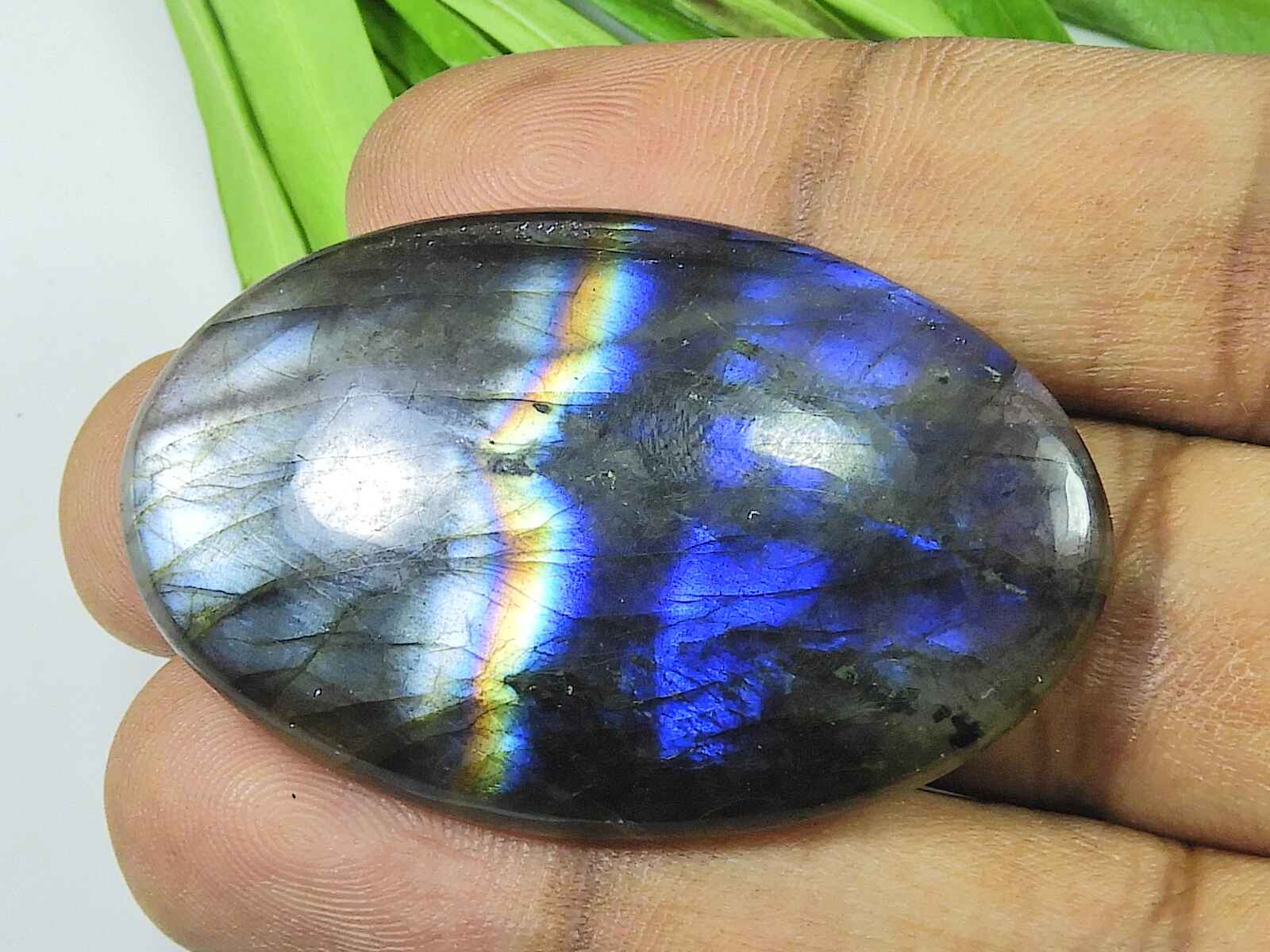 

30X45MM Natural Labradorite Multi Purple Oval Cabochon Loose Gemstone 78Cts. SK-4039