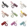Portable Lipstick Organizer Keychain Bling Rhinestone Lipstick Holder  Girls