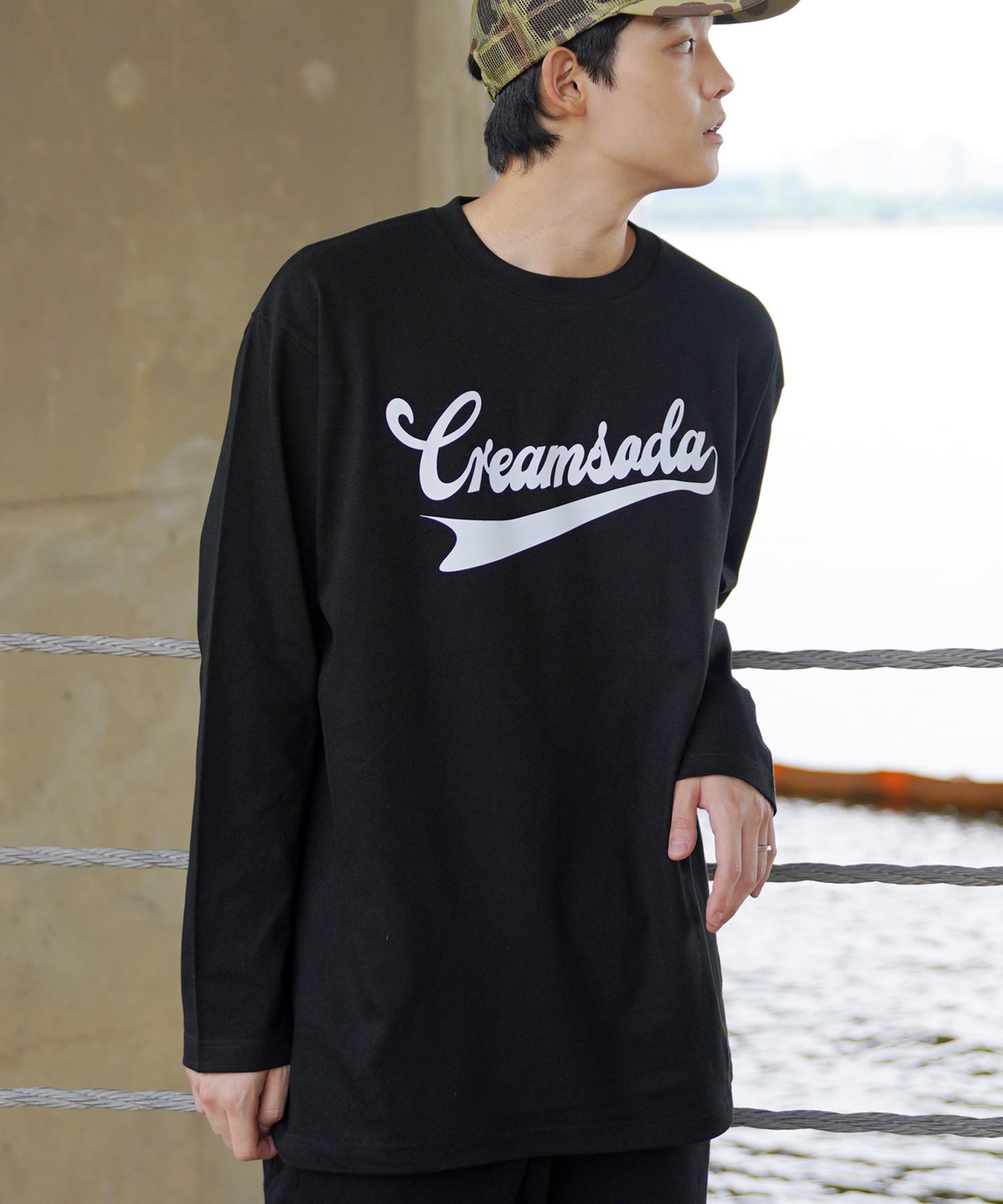 Cream Soda Lab Authentic Logo Long Sleeve Black White L