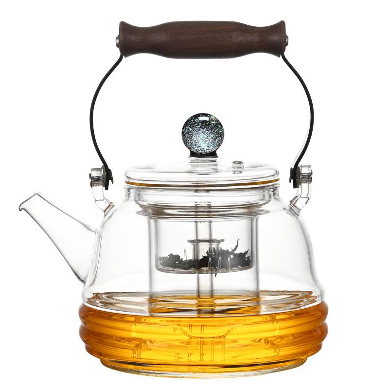 1000ml Starry Sky Lid Glass Teapots With Tea Strainer Infuser Heat Resistant Cooking Puer Oolong Tea Pot Kung Fu Tea Set