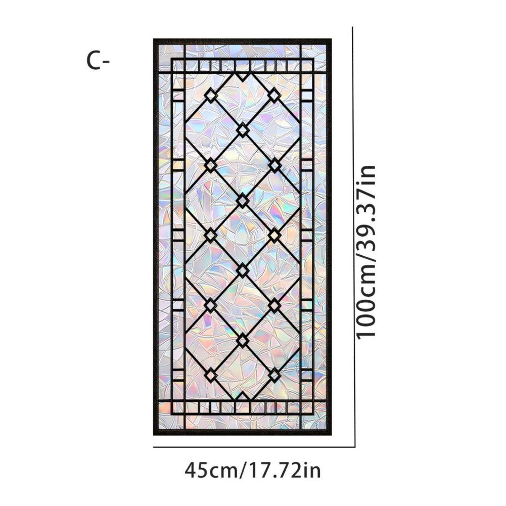45*100cm Barevné geometrické samolepky na okno Elektrostatická skleněná samolepka