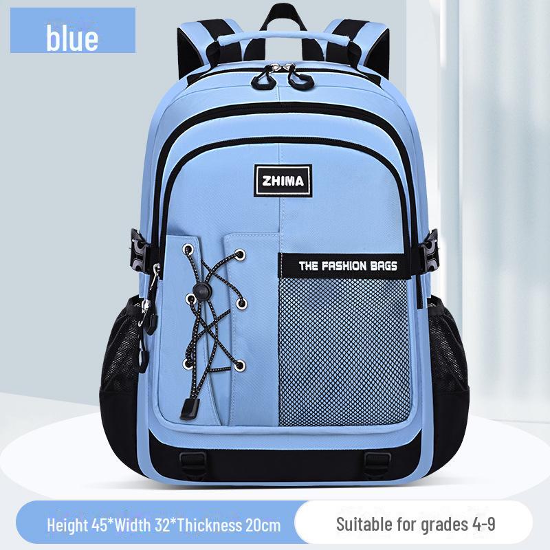 

Стильный простой рюкзак большой вместимости Sesame Baby для учеников младших и старших классов: Легкий, универсальный и идеальный для поездок на работу. синий