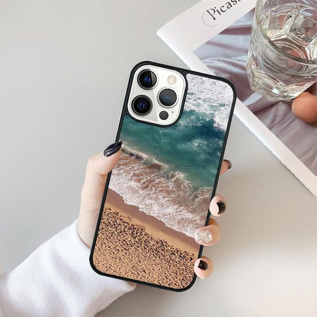 Summer Beach Ocean Waves Phone Case For iPhone 17 Air 16 pro max 15 14 plus 12 13 Soft Bumper Shell Cover coque