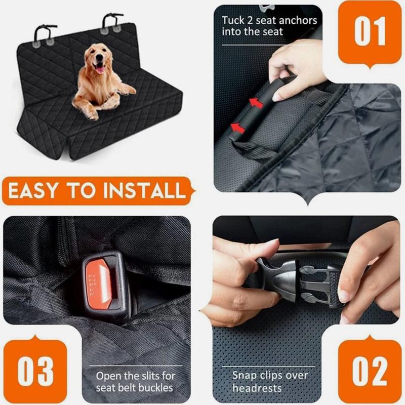 Universal Car Back Seat Cover For Dog Cat Waterproof Auto SUV Truck Rear Seat Protector Mat Nonslip Safety Carry Pet  Outing
