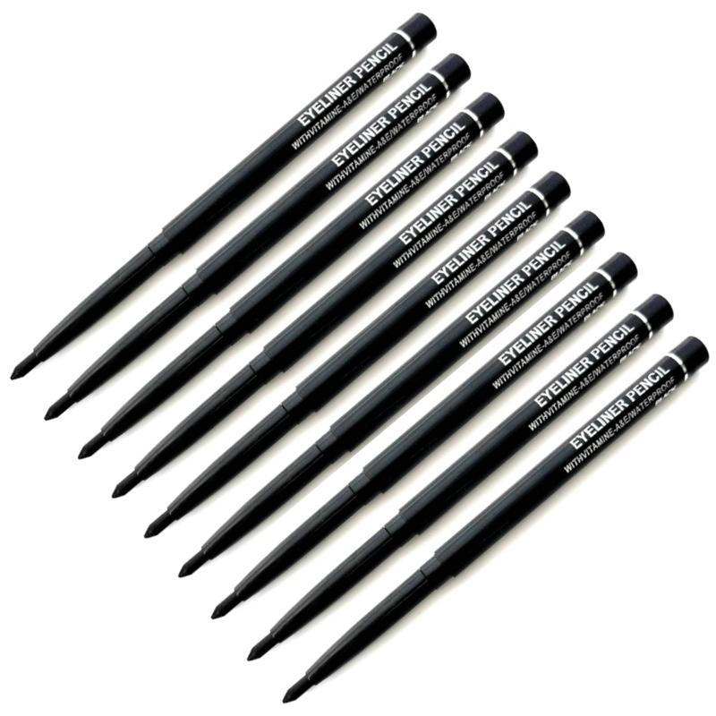 Women's Makeup Rotary Retractable Eyeliner Pencil Waterproof Eye Liner Pen Black And Brown Eyebrow Pencil Beauty Tools