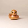 Thuja Cartoon Cute Wooden Handle Piece Little Yellow Duck Kids Birthday Doll Toy Unique Tabletop Ornament Durable
