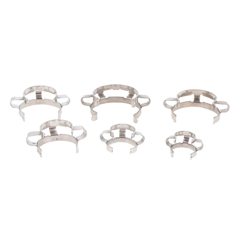 1Pc Stainless Steel Standard Ground Mouth Clip Caliber 14#19#24#29#34#45# Laboratory Clamp Heat Resisting Ground Clip Adapter
