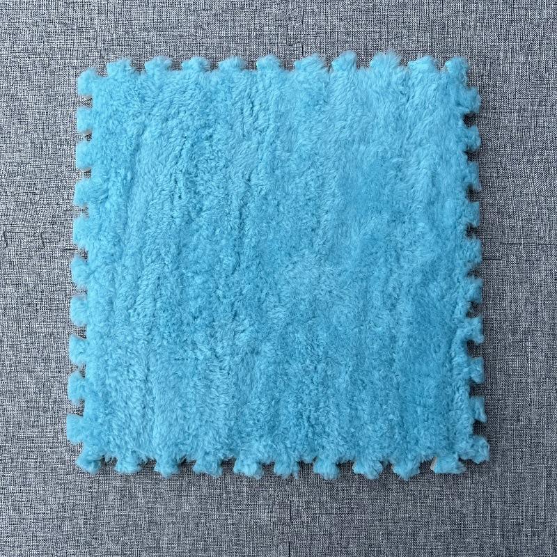 Bedside Plush Carpet Splicing Foam Floor Mat Cutting Winter Warm and Cold Resistant Velvet Texture Tatami Mat Bedroom Living Room Kitchen Home