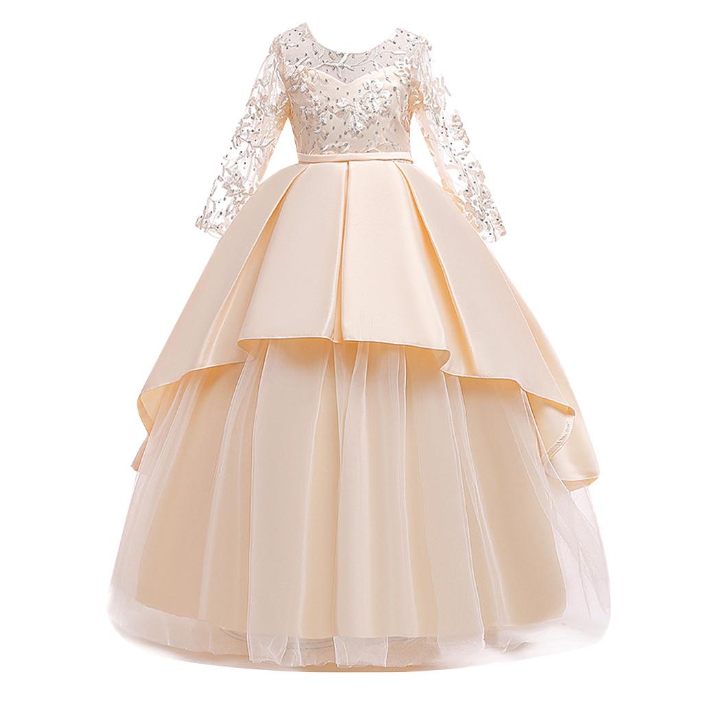 Dítě Dívky Krajka Bowknot Princezna Svatební představení Formální Tyl šaty Oblečení