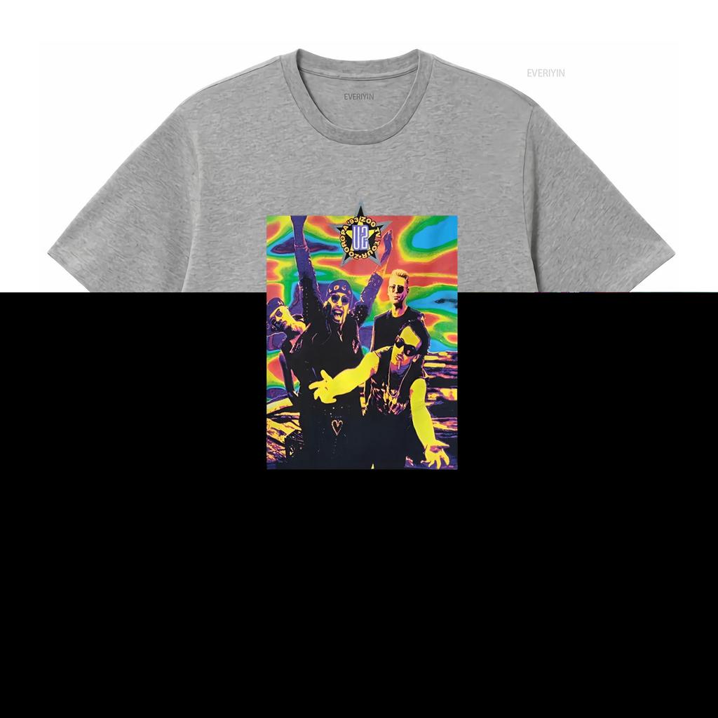 1993 U2 Zoo Tv Tour T-Shirt XL Zooropa Band Konzert Mode Selten CD Inspiriert Vintage Gewaschen Mann Stilvolle Designerkleidung