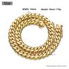 22mm Iced Out Cuban Link Chain Necklace 18K Gold Plated Solid Copper Miami Hip Hop Jewelry With Certificate