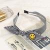 Smile Hairband White Cute Hairband Elementary School Headband Girls' Hairband Summer Headband Knot Ribbon Headband
