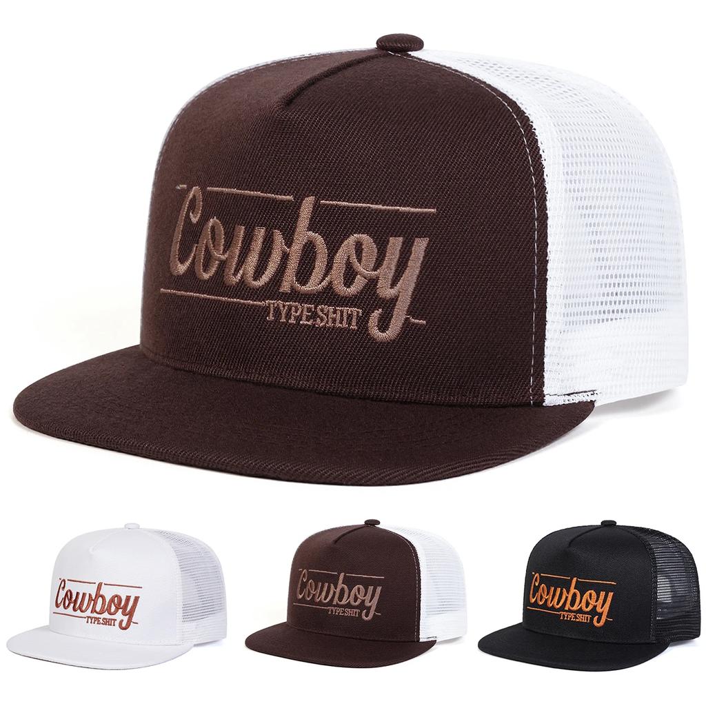 Net Hip-Hop Stitching Stitched Embroidered Alphabet Cowboy Neutral Gender Women Men For Hats Spring Summer Outdoor Adjustable Casual Baseball Caps