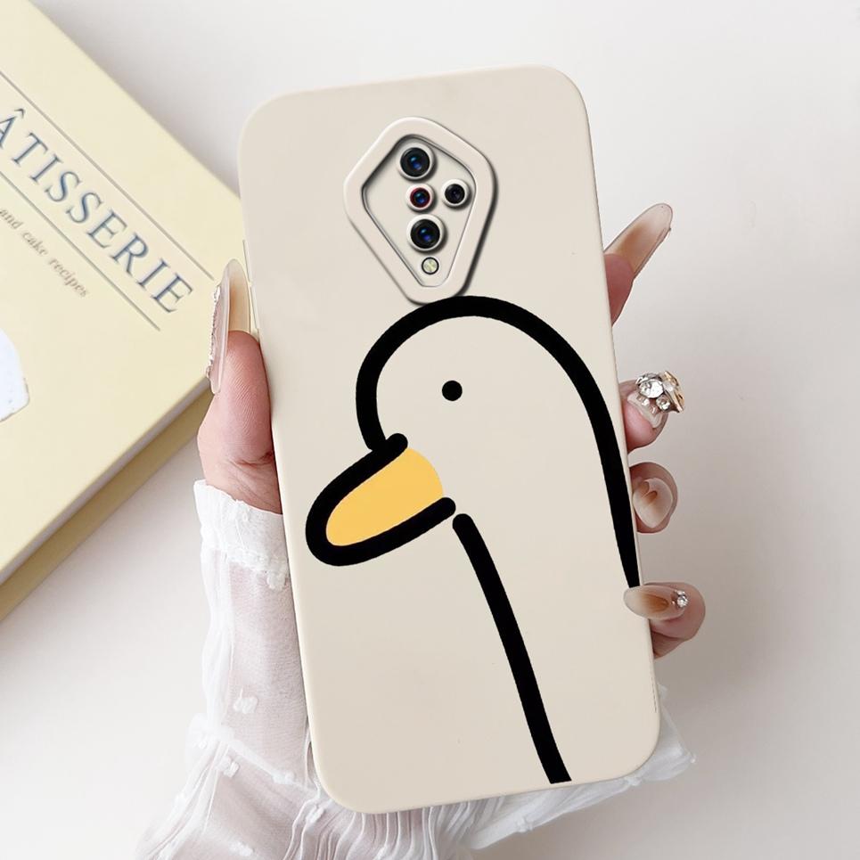 For Vivo 1920 Phone Case Vivo V17 Russia Y51 2020 Sept. X50 Lite Luxury Cartoon Animals Bumper Matte Silicone Soft Back Cover