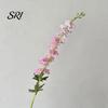 Forest Style Flower Arrangement Larkspur Artificial Flowers Realistic Delphinium with Bendable Stems Rustic Floor Eco-friendly Vase Decor for