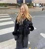 Lapel Tied Woolen Coat Women's Warm Comfortable Thick Cardigan Jacket Commute Retro Elegance Autumn/Winter 2025
