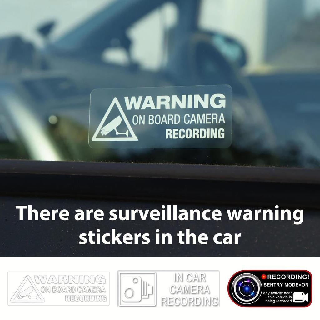 Sentinel Surveillances CAMERA Warning On Board Camera Recording Window Truck Auto Vinyl Sticker Decor Car Styling Decoration