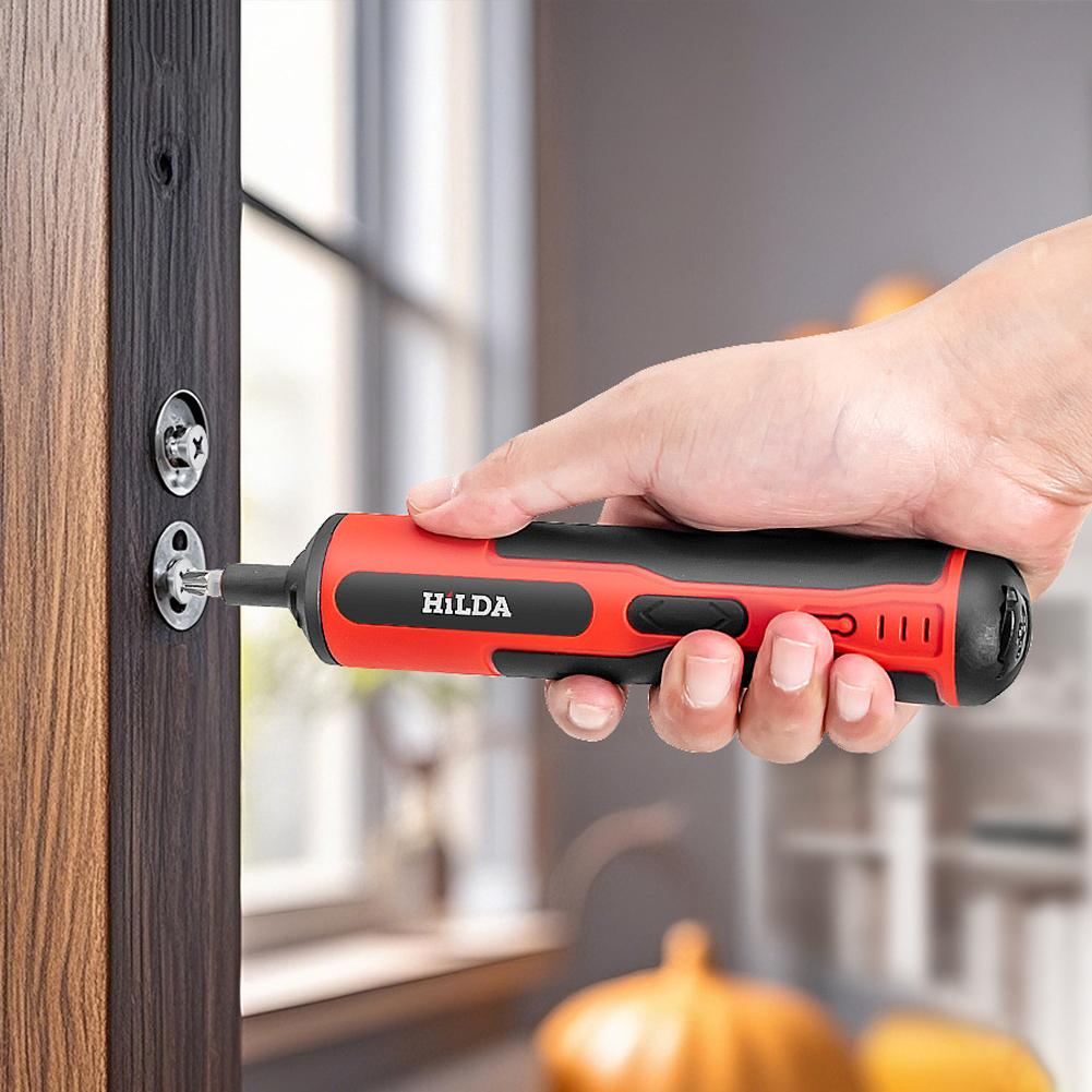 Electric Screwdriver Sets with LED Lights Motorized Screwdriver Extension Rod Battery Powered Screwdriver Kit for Home Car