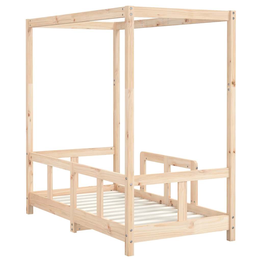 Kids  Bed 70 X 140 Cm Solid Pine Wood