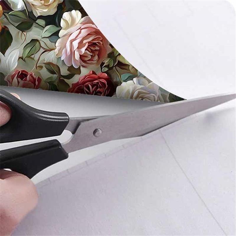 Vintage Floral Wallpaper Wainscoting Sticker Self-Adhesive Waterproof Moisture-Resistant Wall Decoration Renovation Upcycling