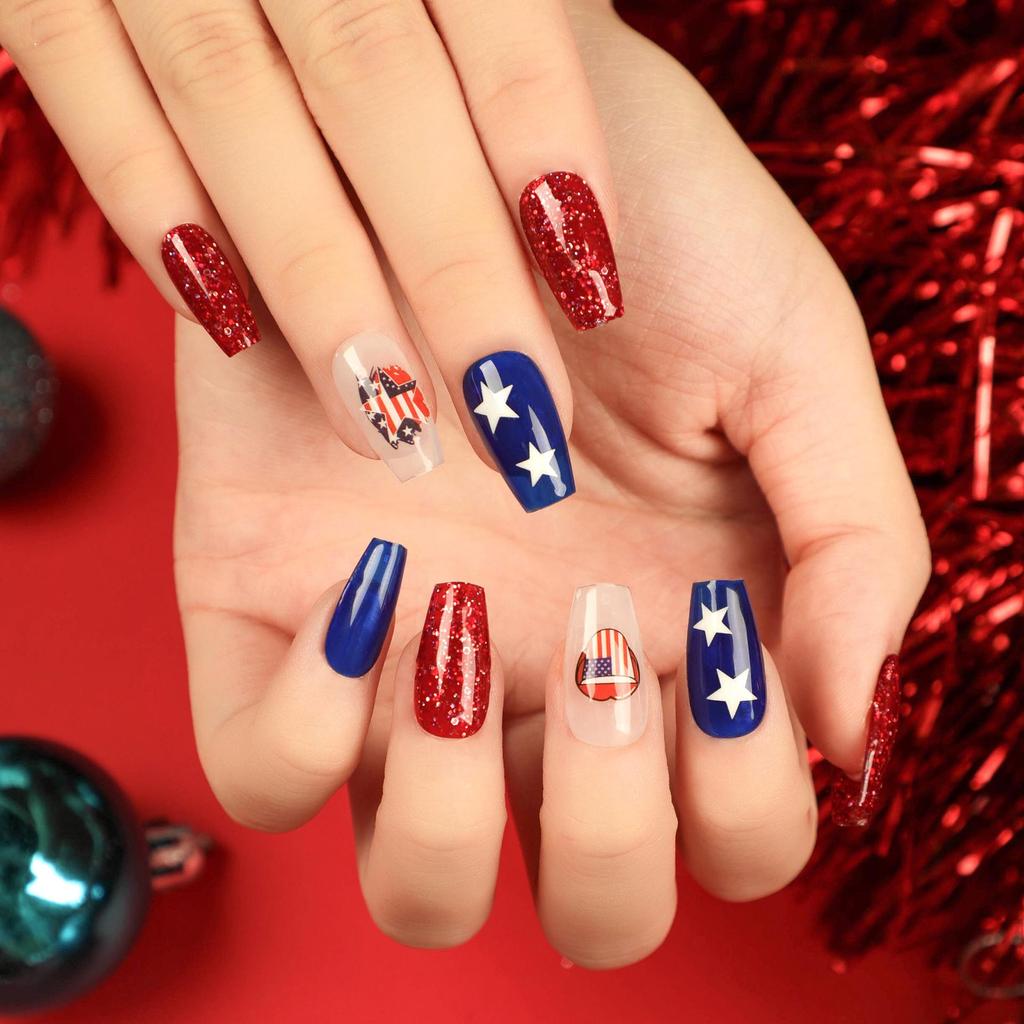 Independence Day Ballet Press-On Nails - Finished Manicure Nail Tips