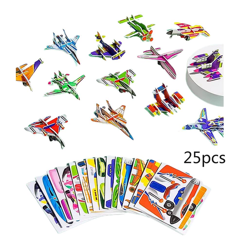 25 Blätter/Set Puzzle-Spielzeug, Cartoon-Thema, 3D-Puzzle-Block, Vorschulisches pädagogisches Gehirntrainingsspielzeug für Kinder