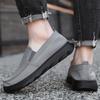 Casual leather shoes spring and summer shallow mouth flat bottom fashion Doudou shoes soft sole soft surface comfortable men's walking shoes