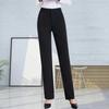 Plush Thickened Trousers High Waist Autumn and Winter Work Pants  Straight-leg Overalls Formal Pants Bank Working Slim Women