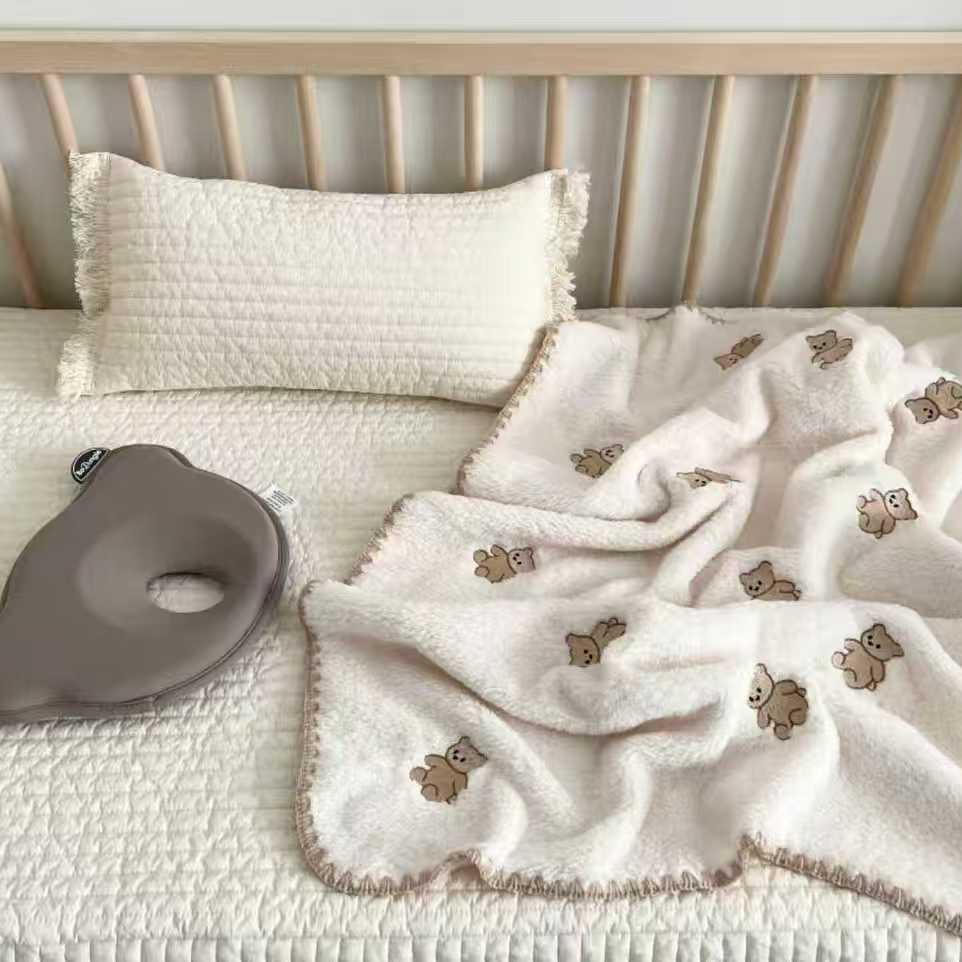 2025 Children s Pure Cotton Breathable Pillow - Sweat-Absorbent and Baby-Friendly 40x20 cm