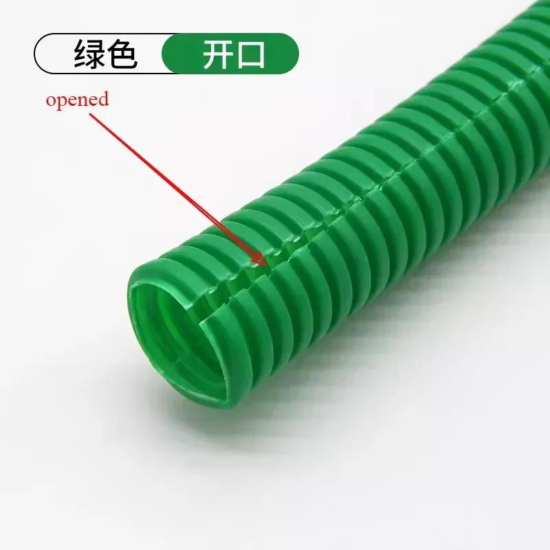 10m Colored Plastic PP Flame-retardant Corrugated Hose Automotive Wiring Harness Conduit Cable Wire Storage Protective Cover