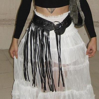 Jeans Decor Rivets Belt Vintage Punk Belt Fashion Tassels Waistband  Jazz Dance Accessory