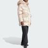 Adidas Originals Puffed Long Fur-Collared Down Jacket Women Outerwear Light-Khaki IR7116