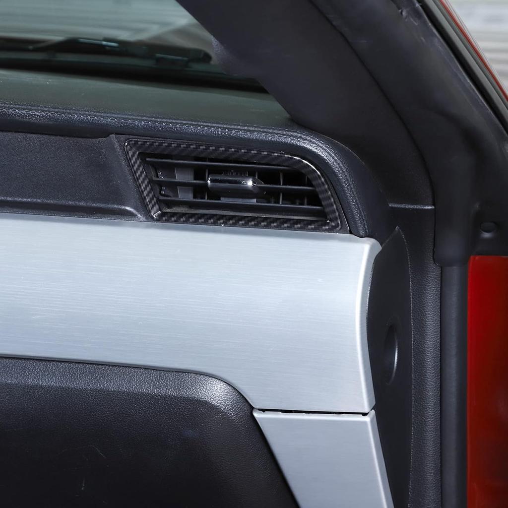 RT-TCZ Carbon Fiber Air Conditioner Outlet Vent Trim Cover Interior Accessories for Ford Mustang 2015 2016 2017 2018 2019 2020 2021,2 PCS